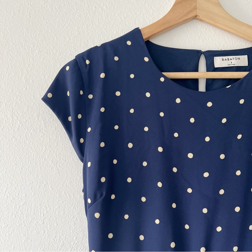 Babaton Navy Polka Dot Jumpsuit